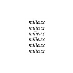MILIEUX #038; CREATIVITES